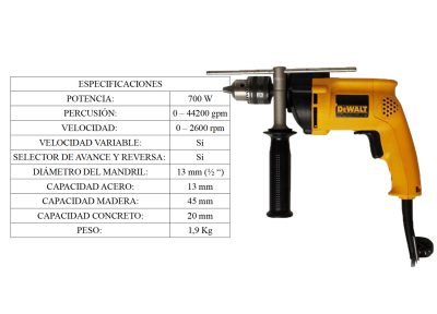 Taladro de rotación VVR de 13mm