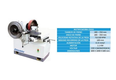 Rectificadora C9335 - Disco y campana de freno – 4