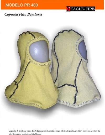 Capucha para bomberos.
